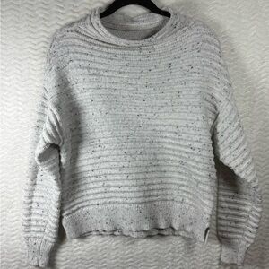 COURT & ROWE Light Gray Speckled Cozy Crewneck Sweater